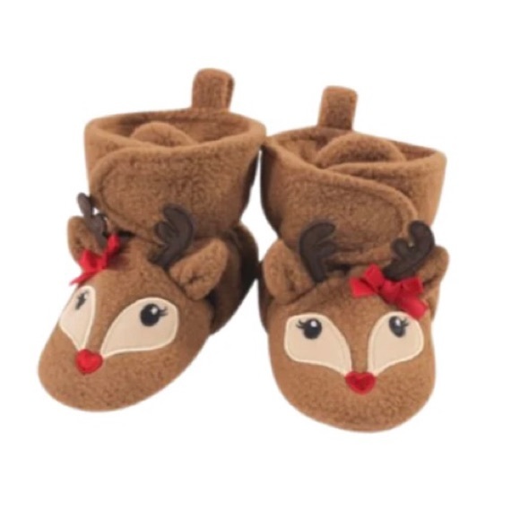 BNWT Reindeer Bow Slippers - Picture 1 of 1
